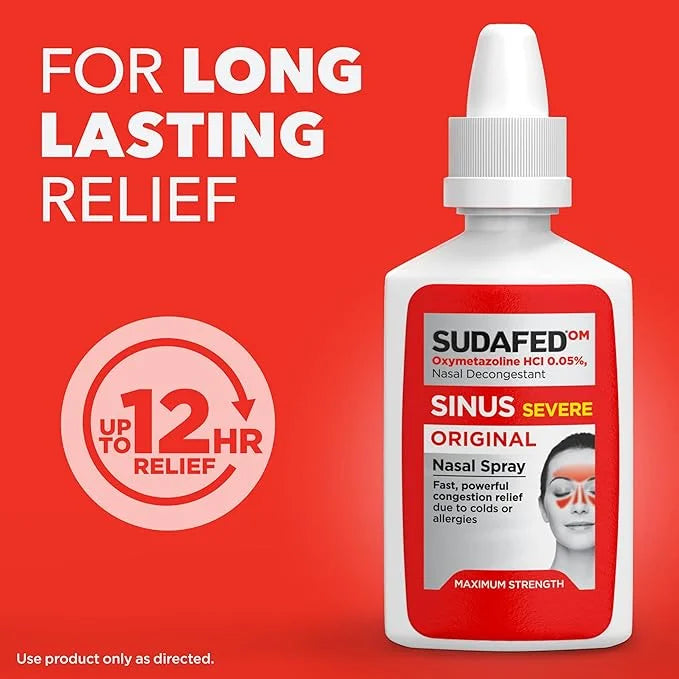 Sudafed Sinus Severe Original Nasal Spray, 12 Hour .05% Nose 1 fl.