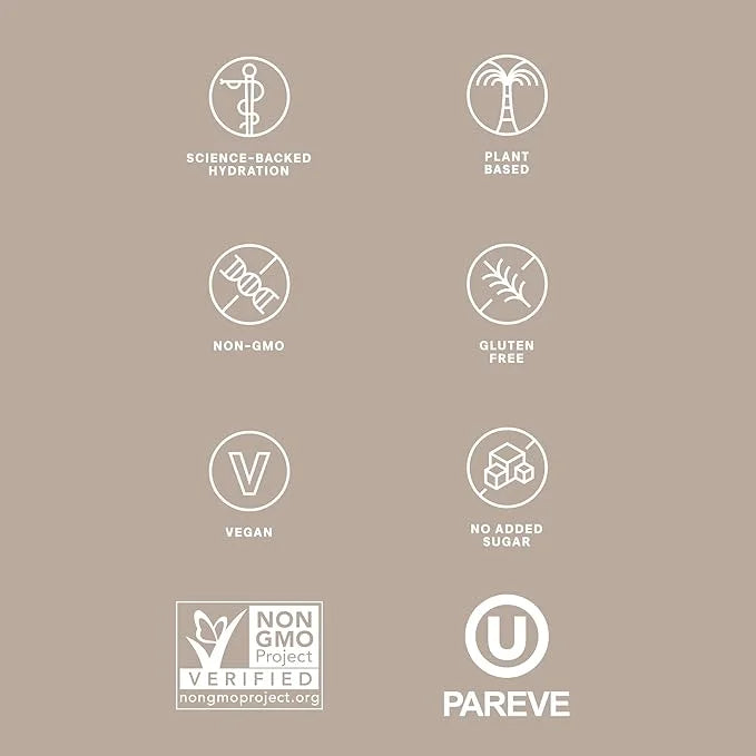 Cure Hydration | Plant-Based Electrolyte Drink Mix | No Added Sugar | FSA & HSA | Dehydration Relief Powder Made with Coco...