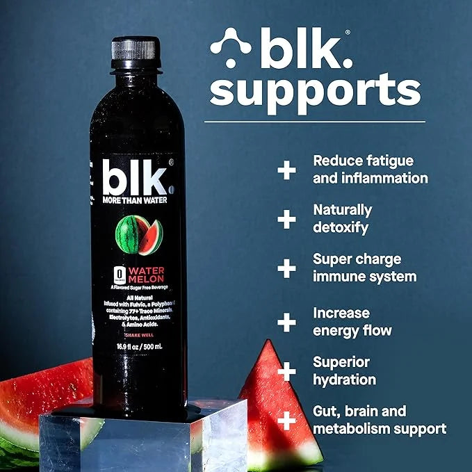 12ct Watermelon 16.9oz and 1ct Concentrated blk. Drops ph8+ and Bioavailable Fulvic & Humic Acid Over 77 Trace Minerals He...