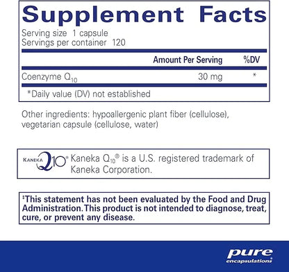 Pure Encapsulations CoQ10 30 mg Q10 Supplement 120 Capsules