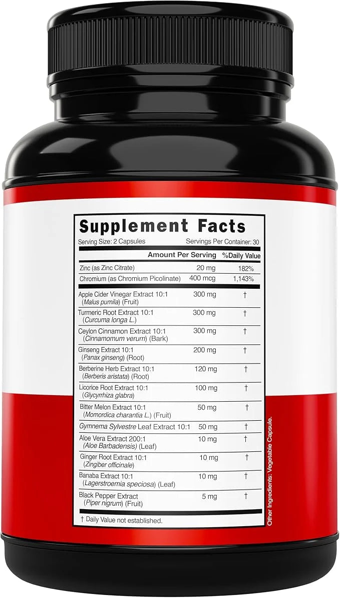 GLP-1 Supplement 14 in 1 Formula (GLP1 Supplement with Berberine, ACV, Chromium, Ceylon Cinnamon, Turmeric & More) Support...
