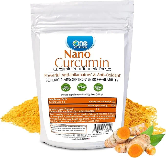 Nano Curcumin Powder, Turmeric Curcumin Water 8 oz (227g)