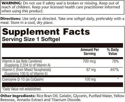 Solaray Bio CoQ-10 100 mg (60 CT)