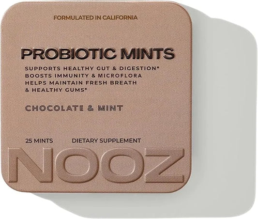 NOOZ Probiotic Mints - Gut & Oral Health Support - Chocolate & Mint | Boosts Immunity & Digestion, Freshens Breath - Sugar...