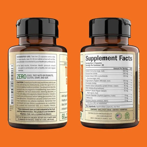 Turmeric & Glucosamine Chondroitin Joint Support 60 Capsules