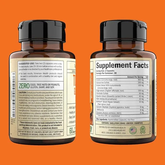 Turmeric & Glucosamine Chondroitin Joint Support 60 Capsules