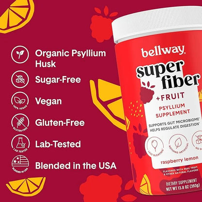 Bellway Super Fiber Powder + Fruit (5 Pack), (250 Servings)