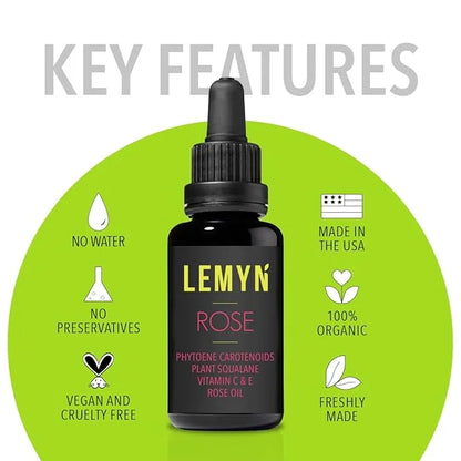Squalane + Vitamin C Rose Oil | Enhanced with Carotenoids and Vitamin E | Freshly Made Face Oil | Hydrate & Firm | Small-B...