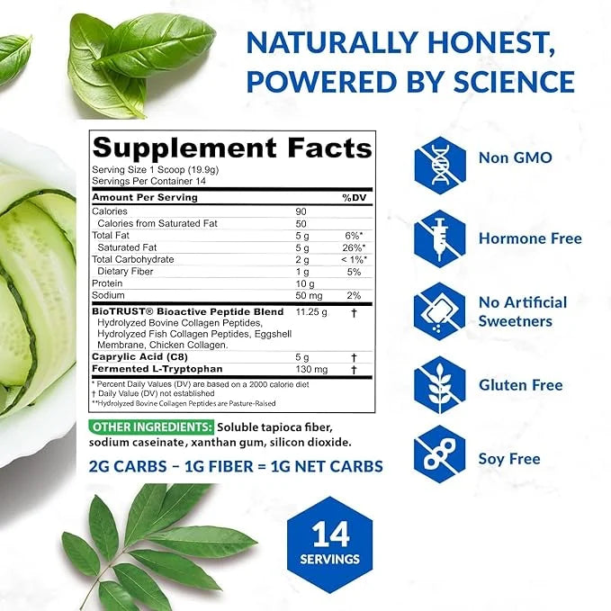 BioTrust Multi Collagen Protein Powder + Keto MCT Oil – 5 Types (I, II, III, V, X) & 100% Caprylic Acid C8 - Support Eleva...