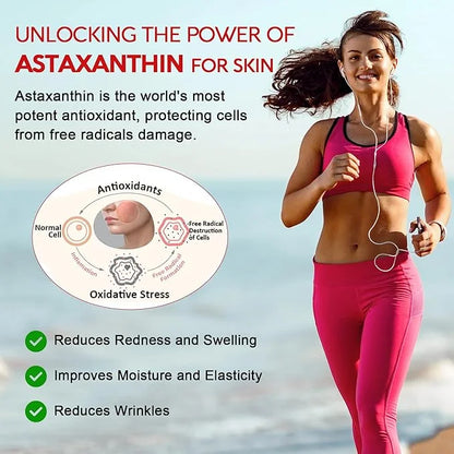 Astaxanthin Supplements 24mg, 5 Month Supply - Coconut MCT Oil, Fresh Microalgae Source w/Grape Seed Oil, Ashwagandha - An...