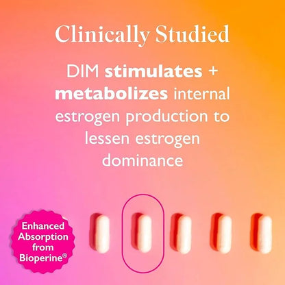 200 DIM Supplement for Women - Estrogen Metabolism and Hormone Harmony for Menopause, Perimenopause & PMS Support - DIM Pl...