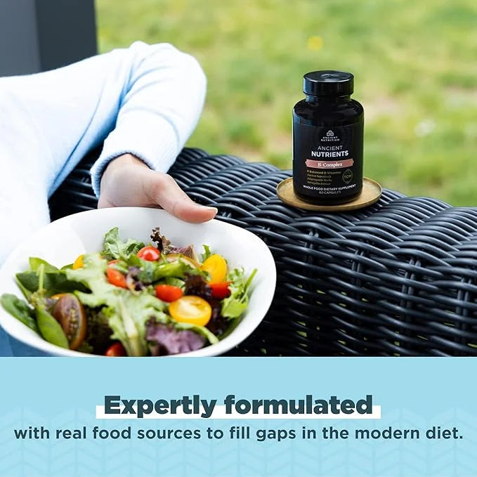 Ancient Nutrition Vitamin B Complex Supplement, 8 Balanced B-Vitamins, Supports Healthy Energy Levels, Adaptogenic Herbs, ...