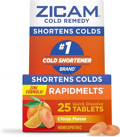 Zicam Cold Remedy Zinc Rapidmelts, Citrus 25 Count 1)