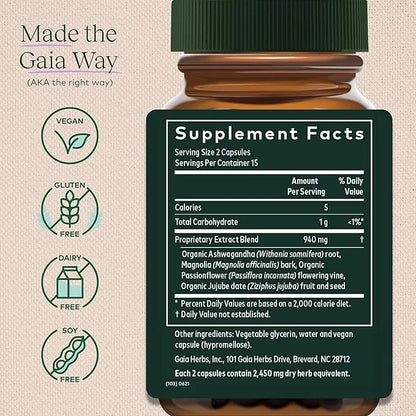 Gaia Herbs SleepThru 30 Vegan (15-Day Supply)