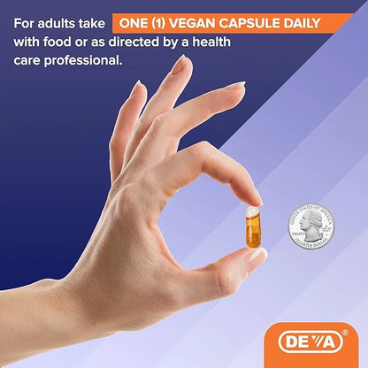 DEVA Vegan Vitamins Natural Vitamin E 400IU with 90 Capsules