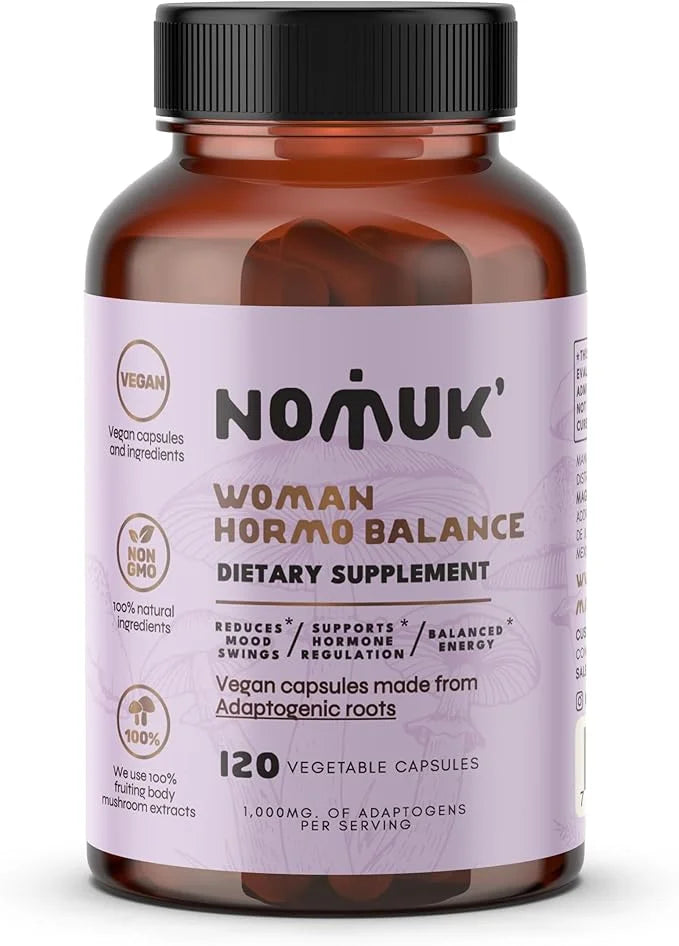 Woman Hormo Balance, Shatavari for PMS, Schisandra, Maca and Ginseng, adaptogenic Roots, Mushroom Extract for Women's Heal...