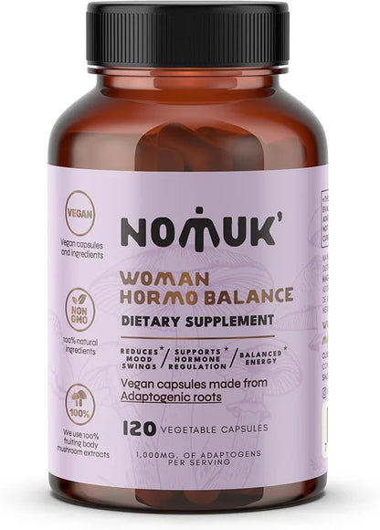 Woman Hormo Balance, Shatavari for PMS, Schisandra, Maca and Ginseng, adaptogenic Roots, Mushroom Extract for Women's Heal...
