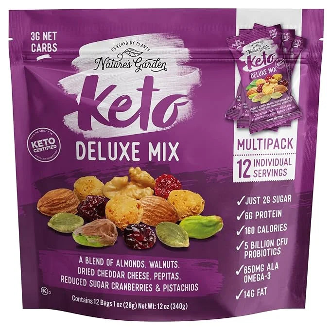 Nature's Garden Keto Deluxe Mix Delicious 12 Ounce(1 Ounce(1 Ounce 12 Count)