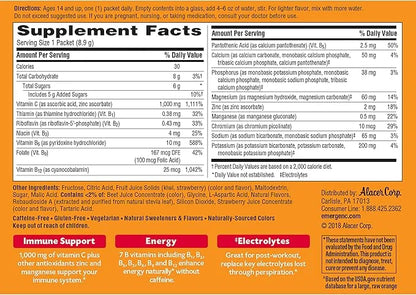 Emergen-C 1000mg Vitamin C Powder, with Antioxidants, B Vitamins and Electrolytes, Vitamin C Supplements for Immune Suppor...