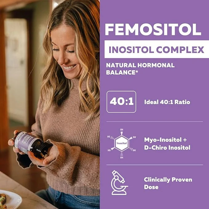 Inositol Supplement | Myo-Inositol & D-Chiro Inositol Complex - Clinically Validated 40:1 Ratio (Vitamin B8)| Hormonal Bal...