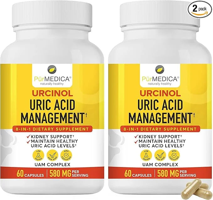 Urcinol Uric Acid Supplement for Joint Support 60ct (Pack 2) -