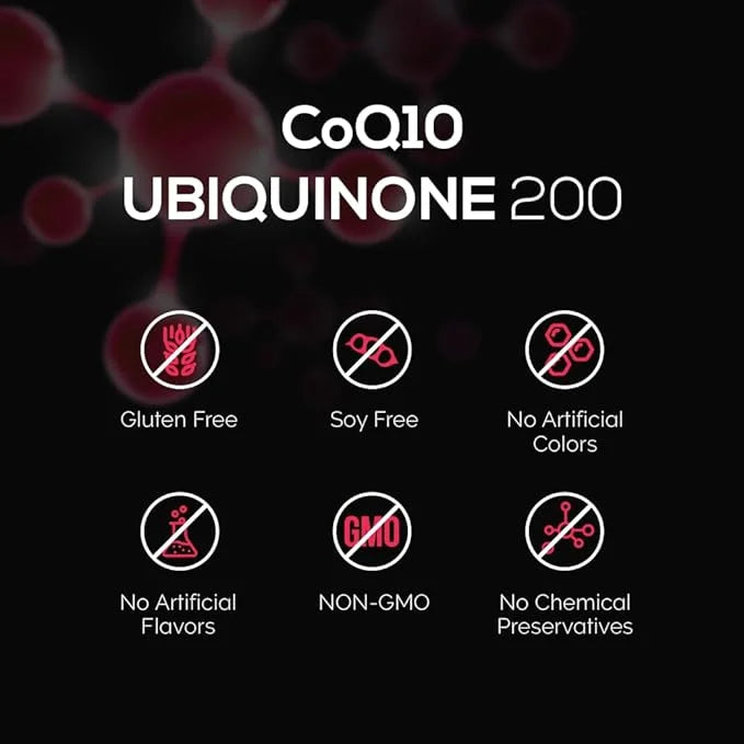 Intelligent Labs CoQ10 Ubiquinone 200mg Softgels | Coenzyme Q10 with MCT Oil for Max Absorption | Soy, Sugar, Gluten, and ...
