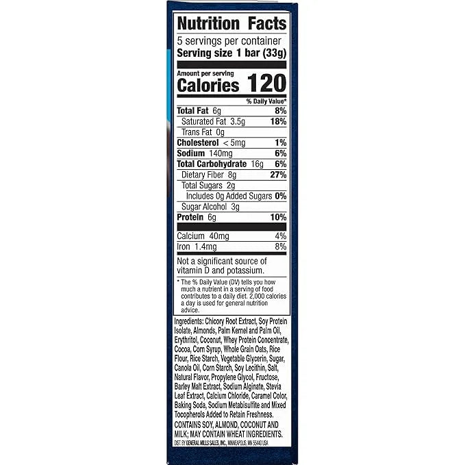 Fiber One Protein Chewy Bars, Coconut Almond, 5 ct. - Product Image