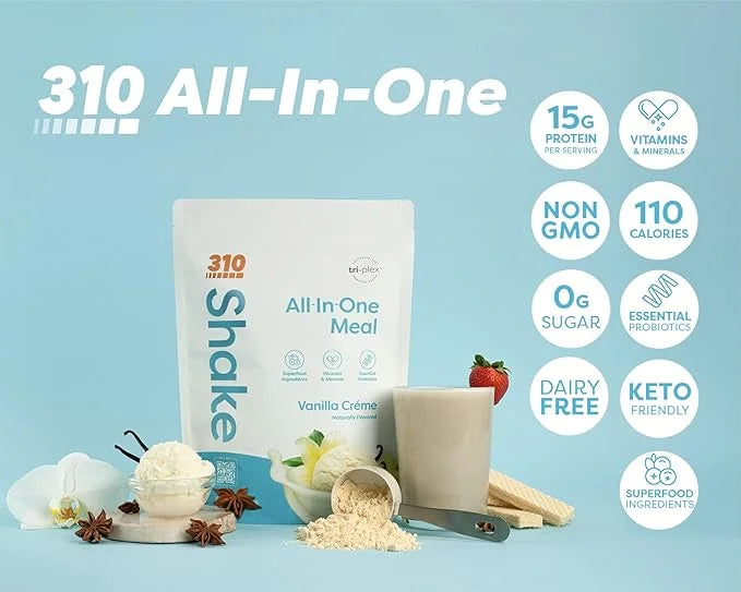 310 Nutrition – All-In-One Meal Replacement Shake Starter Kit - Fiber Rich Vegan Superfood Blend - Natural Sweeteners - Lo...