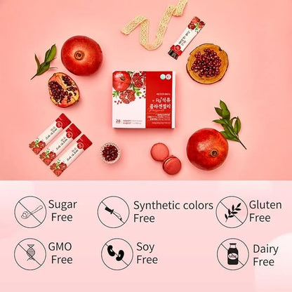 Anti-Aging Korean-Beauty Pomegranate Collagen Jelly Stick 20g*30 stick/for