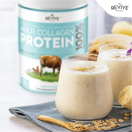 Revive Naturals Vanilla Multi Collagen Protein Powder 400g - 5 Types
