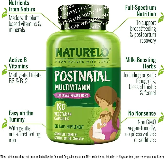 NATURELO Postnatal Multivitamin (180 Count 1))