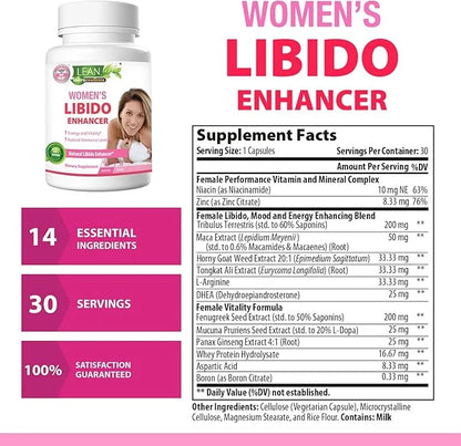 Libido Booster for Women, Maca Root Fenugreek Tongkat Ali Horny Goat Weed Female Energy Enhancer, Hormone Harmony Balance ...