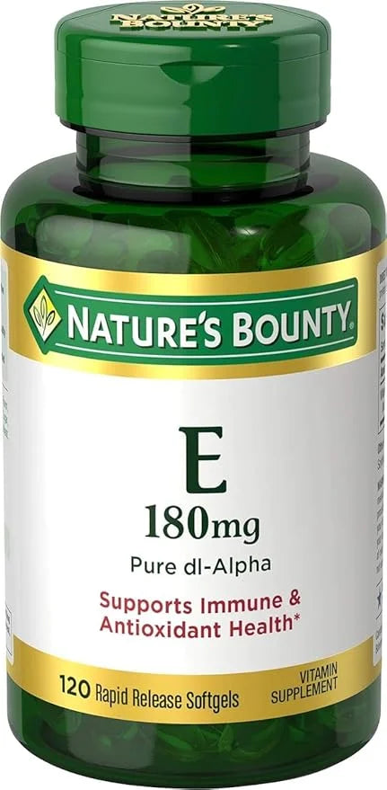 Nature's Bounty Vitamin E 400 IU Softgels Pure DL-Alpha 120 Soft Gels (Pack of 2) - Product Image