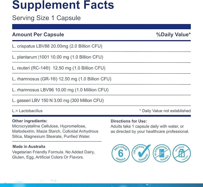 Life-Space Probiotic for Women, Support Healthy 6.3 Billion 60 Capsules