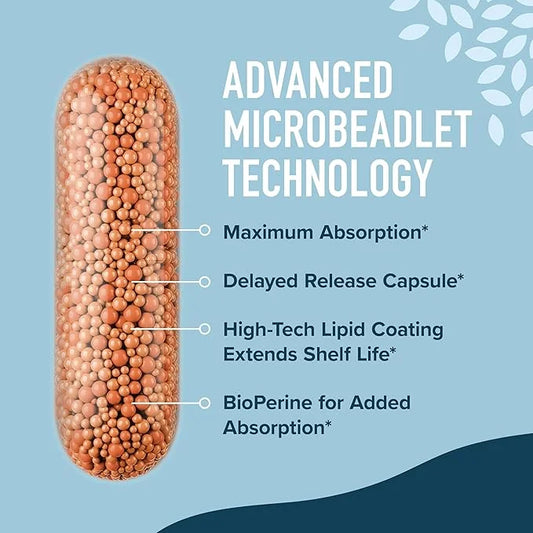 DIM Supplement 200 mg for Hormone Balance | Delayed-Release Microbeadlets | Estrogen Balance for Women & Men, Hormonal Acn...