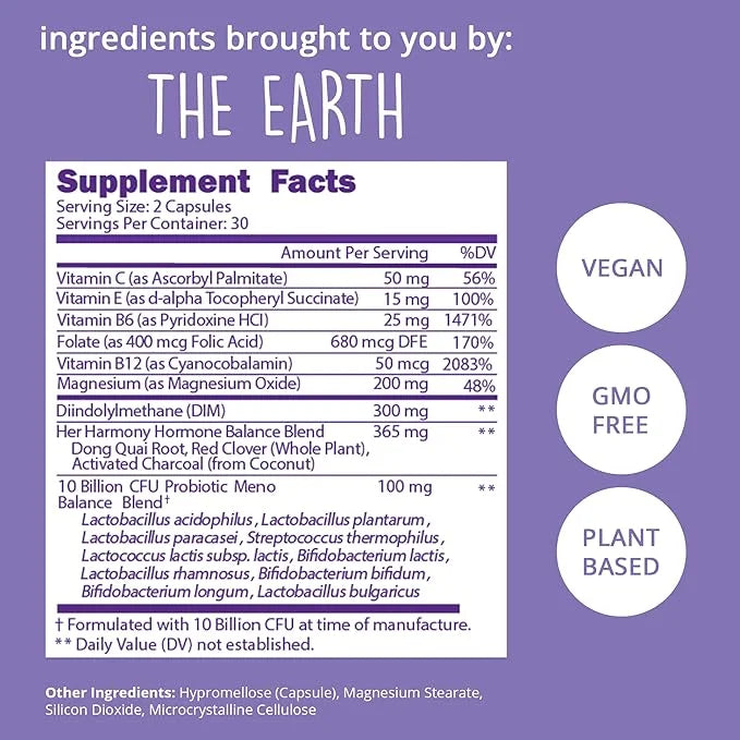 Menopause Supplements for Women – DIM + Probiotics | Estrogen Metabolism & Hormone Balance Support | Perimenopause Relief ...