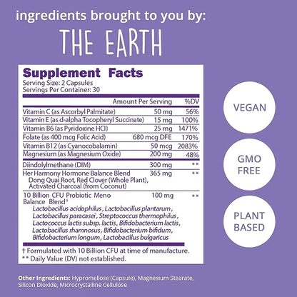 Menopause Supplements for Women – DIM + Probiotics | Estrogen Metabolism & Hormone Balance Support | Perimenopause Relief ...