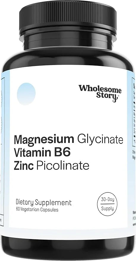 3-in-1 Zinc Picolinate Magnesium Glycinate Supplements with Vitamin B6 | Magnesium and Zinc Vitamin | Reproductive & Ferti...