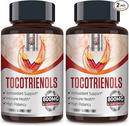 Tocotrienol Supplement Full Spectrum, Cutting-edge Fusion 800mg,Powerful Antioxidant,Cardiovascular,Highest -120 Liquid-Fi...