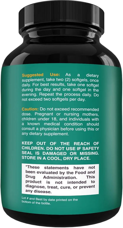 C8 MCT Oil Softgels - Medium Chain Triglycerids MCT Coconut Oil Supplement with Caprylic/Capric Triglycerides for Body Scu...