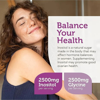 Zahler Inositol & Glycine Supplement Powder - Mood & Nervous System Support Supplements for Women - Hormone Balance & Heal...