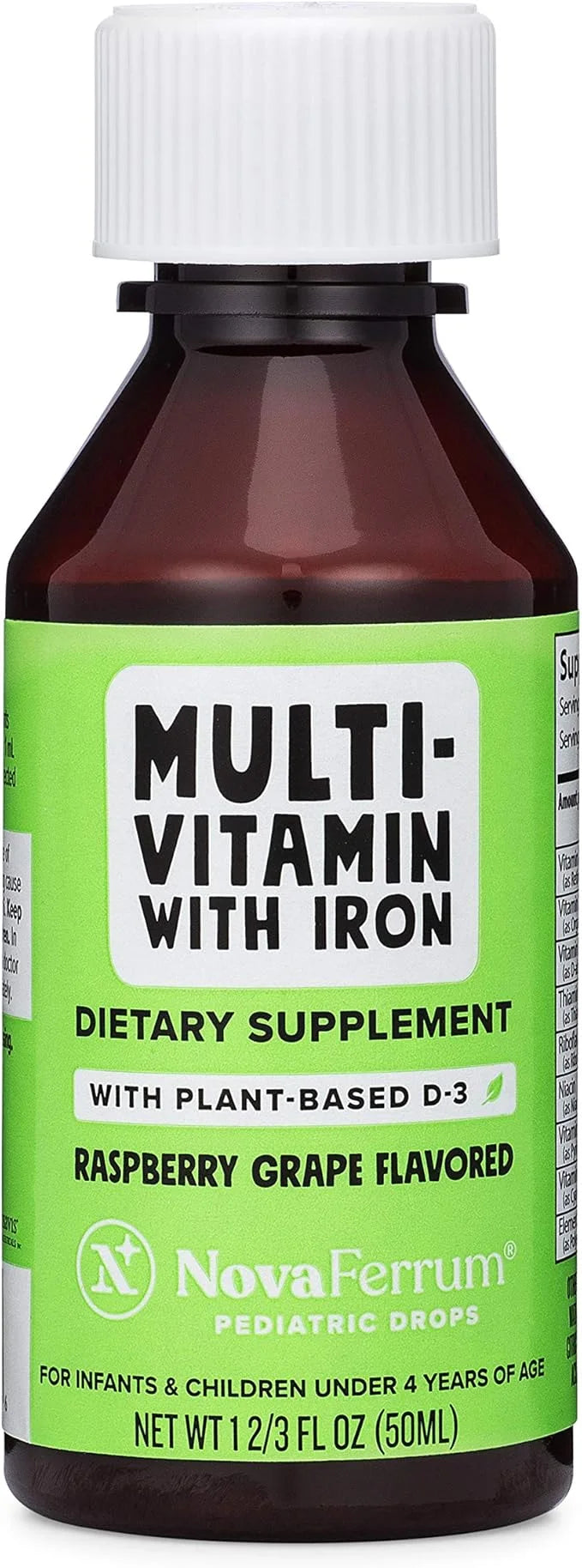 NovaFerrum Delish | Vegan Multivitamin D-3 | 1.69 Fl (50 mL)