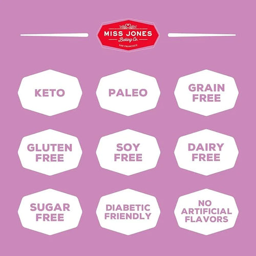 Miss Jones Baking Brownie Mix - Almond Flour, Gluten Free, Low Carb, No Sugar Added, Naturally Sweetened Desserts & Treats...