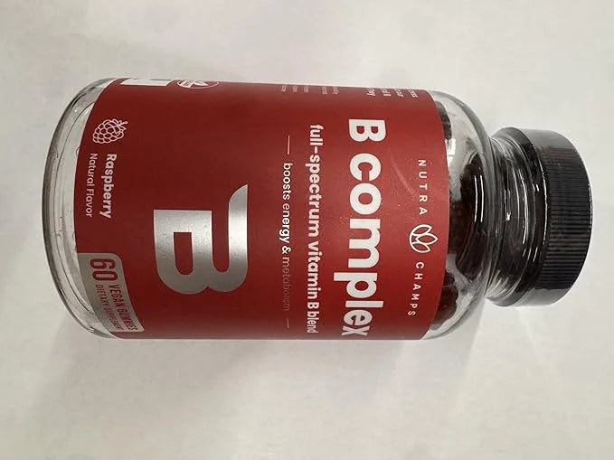 NutraChamps Vitamin B Complex Gummies, Vitamin B Gummies Boosts Energy & Metabolism, B Complex Vitamins B1, B2 (Riboflavin...