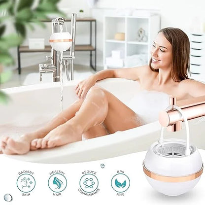 Bath Ball Filter for Tub Faucet-11 Stage Bathtub Water Filter-Removes Contaminants, BPA Free, Purify Tub Bathwater for Hea...