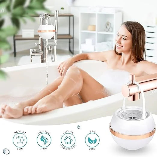 Bath Ball Filter for Tub Faucet-11 Stage Bathtub Water Filter-Removes Contaminants, BPA Free, Purify Tub Bathwater for Hea...