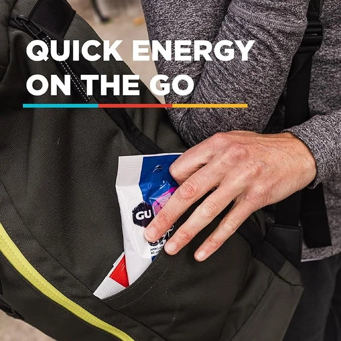 GU Energy Chews, Variety Pack Energy Gummies with Electrolytes, Vegan, Gluten-Free, Kosher, Caffeine/Caffeine-Free, and Da...
