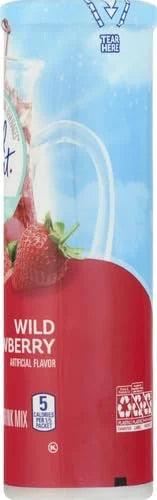 Crystal Light Sugar-Free Energy Wild Strawberry Low Calories Powdered Drink Mix 6 Count Pitcher Packets - Product Image