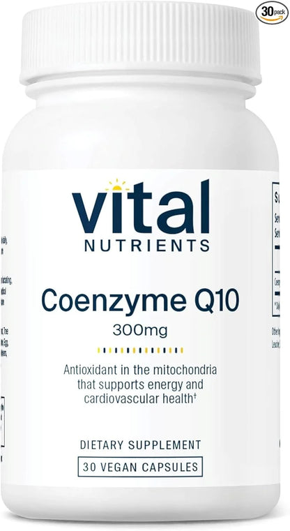 Vital Nutrients CoQ10 300mg Q10 to 30 Capsules