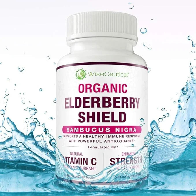 Max Strength USDA Organic Black Elderberry, 3 in 1 Natural 60 Count